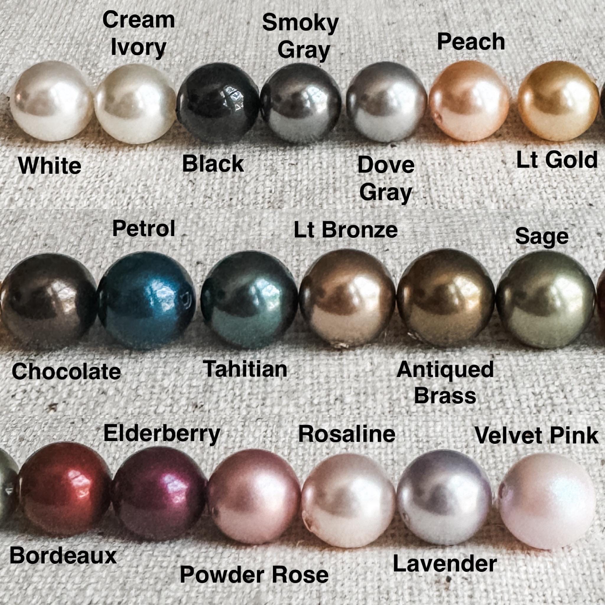 Cream Pearl Floral Bracelet, Pearl Wrapped Chain in Sterling Silver or Gold Orchid Flowers, Wedding Jewelry, Choose Your Color