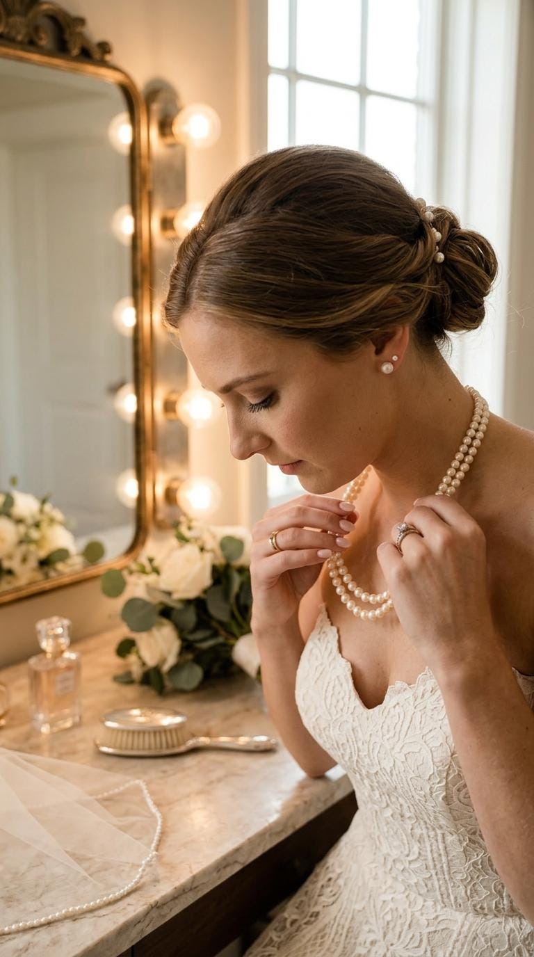 Cream Pearl Necklace, Single Strand Classic Swarovski Pearl Hand Beaded Necklace for Bride or Bridesmaid, Gifts for Her, Choose your Color